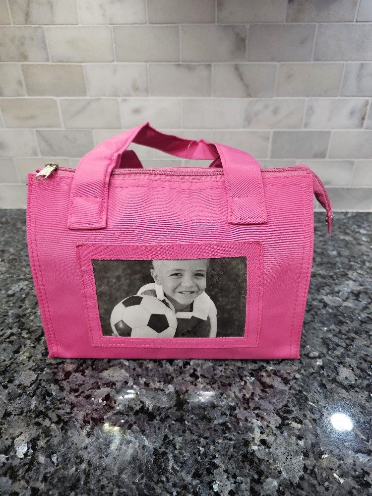 Small Hot Pink Kids Photo Tote Bag