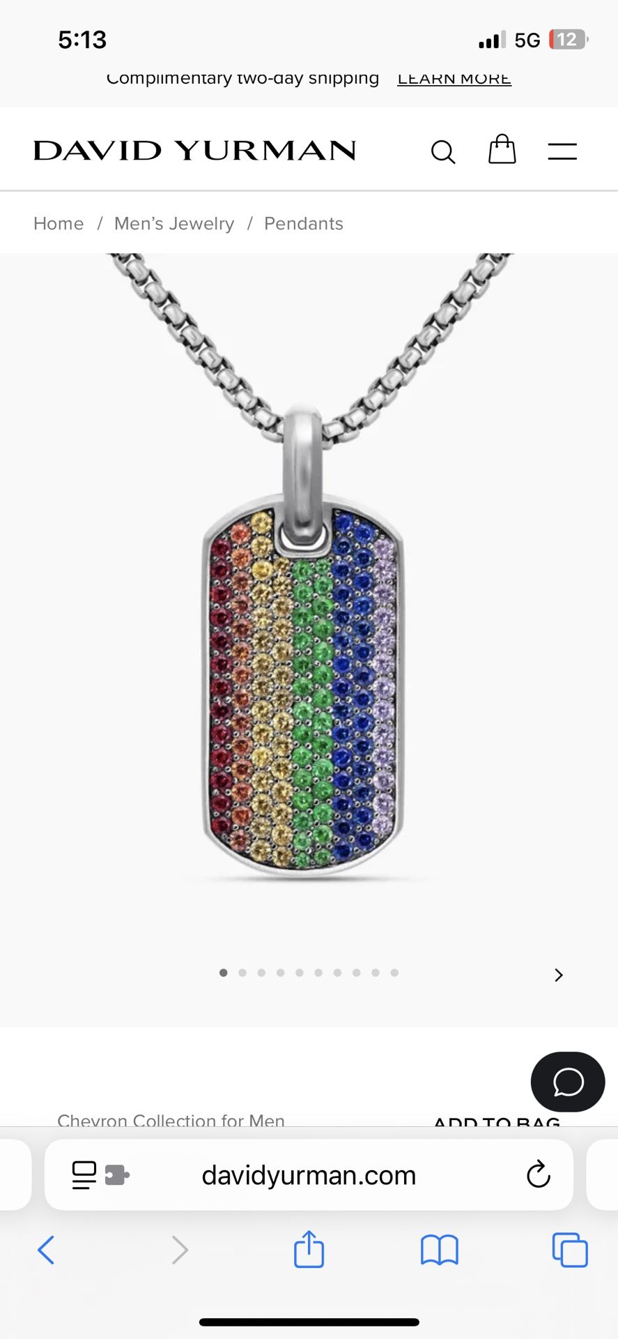 David Yurman Dog Tag