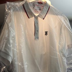 White Burberry Polo 