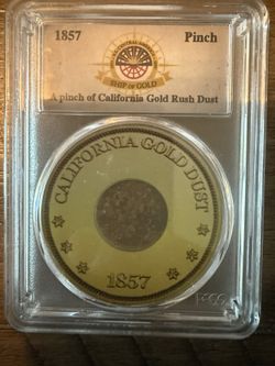 1857 S.S. Central America Shipwreck Gold Pinch California Gold Rush PCGS