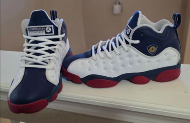 JORDAN Jumpman (GS) White/Navy Blue/Red colorway Size 6.5 YOUTH