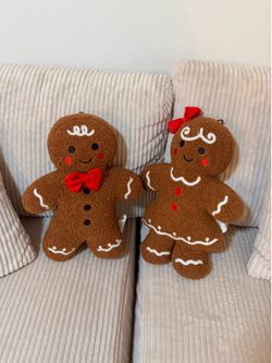 Gingerbread Man and Woman Pillows