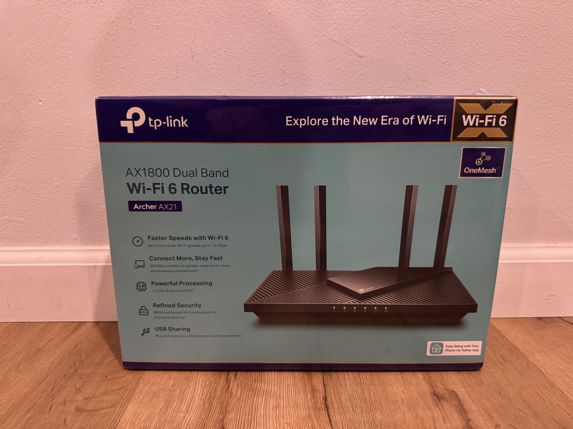 TP-Link Archer AX21 – AX1800 Wi-Fi 6 Router (Brand New, Sealed)