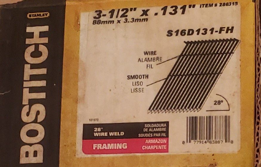 Box of nails and air line