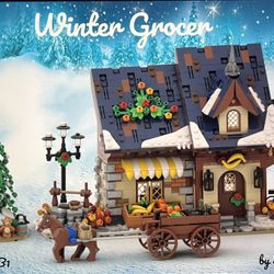 LEGO Brick Vault Winter Grocer Set COMPLETE Used