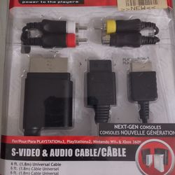 NEW S-VIDEO & AUDIO CABLE