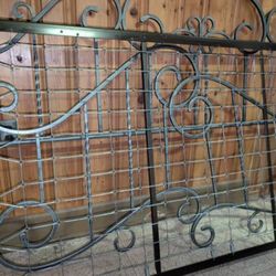Twin Bed Frame/ Cast Iron Wooden Posts
