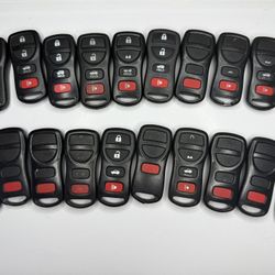 Original LOT of 20 Nissan & Infiniti Keyless OEM Remote Fob KBRASTU15 4 Buttons