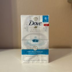 Dove Care And Protect Antibacterial Moisturizing Soap, 6 Pack, 3.75oz Each 