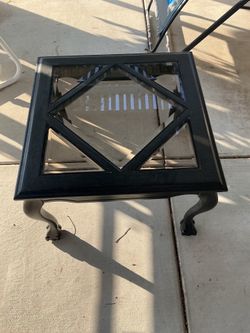 Small black center or side table