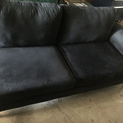 New Right Arm Love Seat Black Velvet For Small Places