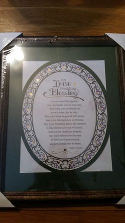 Irish wedding blessing frame