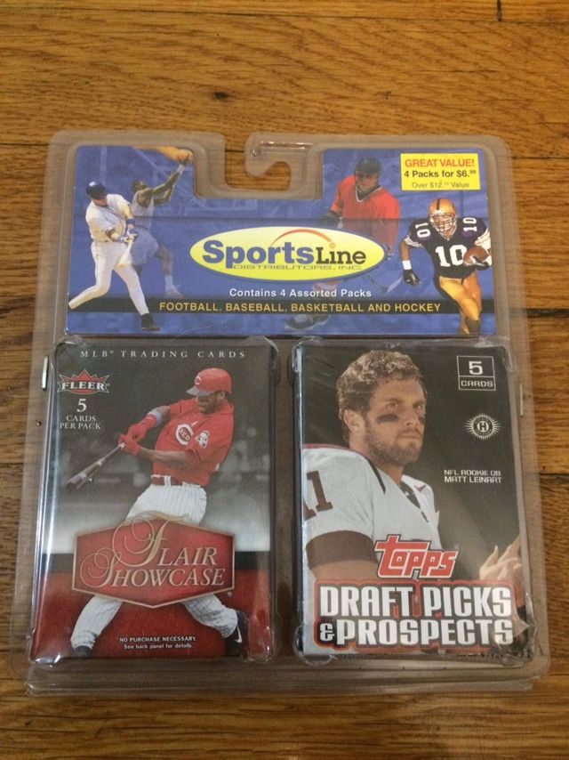 Sports Line Contains 4 Assorted Packs Unopened.
