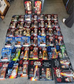 Star Wars Action Figure Collection – 44 Sealed Figures, 12” Figures & Collector Packs
