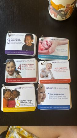 Neuro-Nurturing Activity Cards Birth to Age 5 (age 2 missing) – Like New – $45