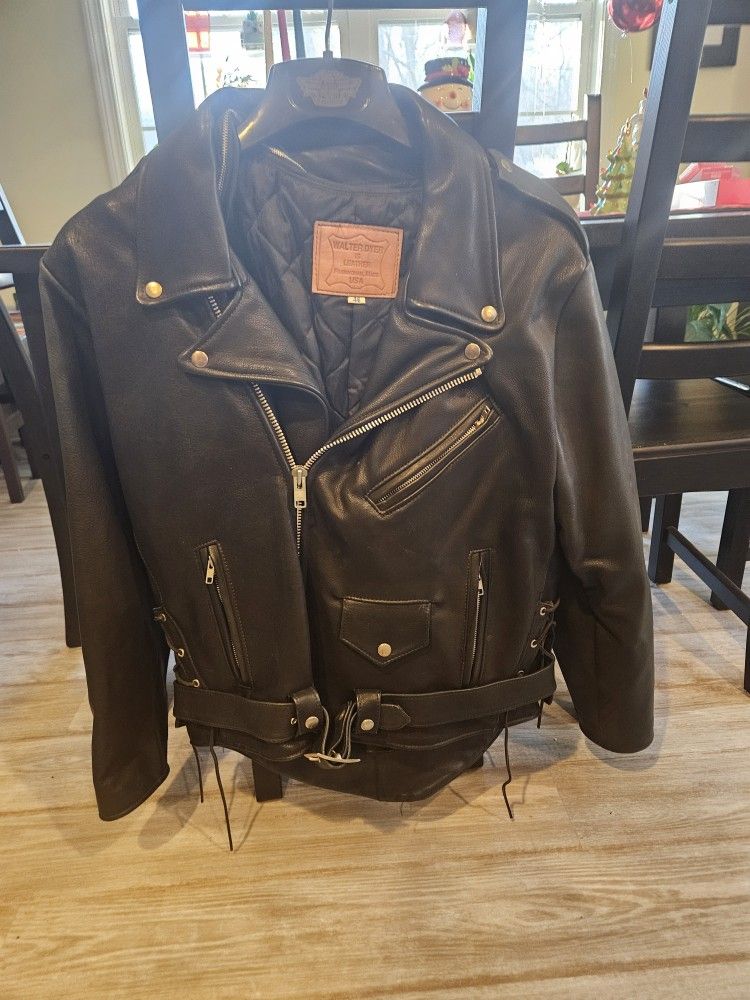 Walter Dyer Motorcycle Jacket Size 46 And Chaps XXl