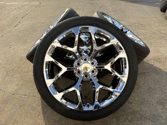 24 Inch Snowflake Chrome Rims and New Tires