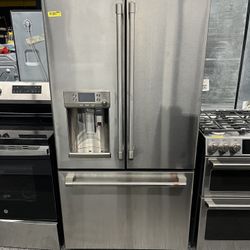 Stainless Steel Cafe Counter Depth Refrigerator With Keurig K Cup Brewing System 