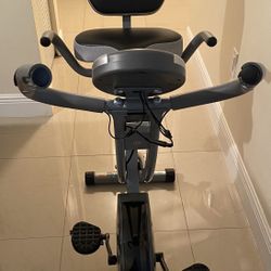 Exercise Bike Foldable Fitness Indoor Cycling Bike adjustable Seat LCD Display….