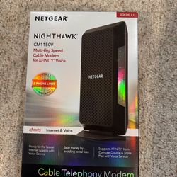 NIGHTHAWK CM1150V Multi-Gig Speed Cable Modem for XFINITY Voice