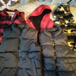 Size 6-7 Old Navy Sherpa Hoodies And Vests 