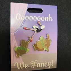 Disney Fantasia Oooh We Fancy! Madame Upanova Elephanchine Ostrich 3 Pin Set NEW!