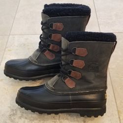 Sorel Alpine Waterproof Leather Snow Boots, Forest Green, Womens 10, Cost $120