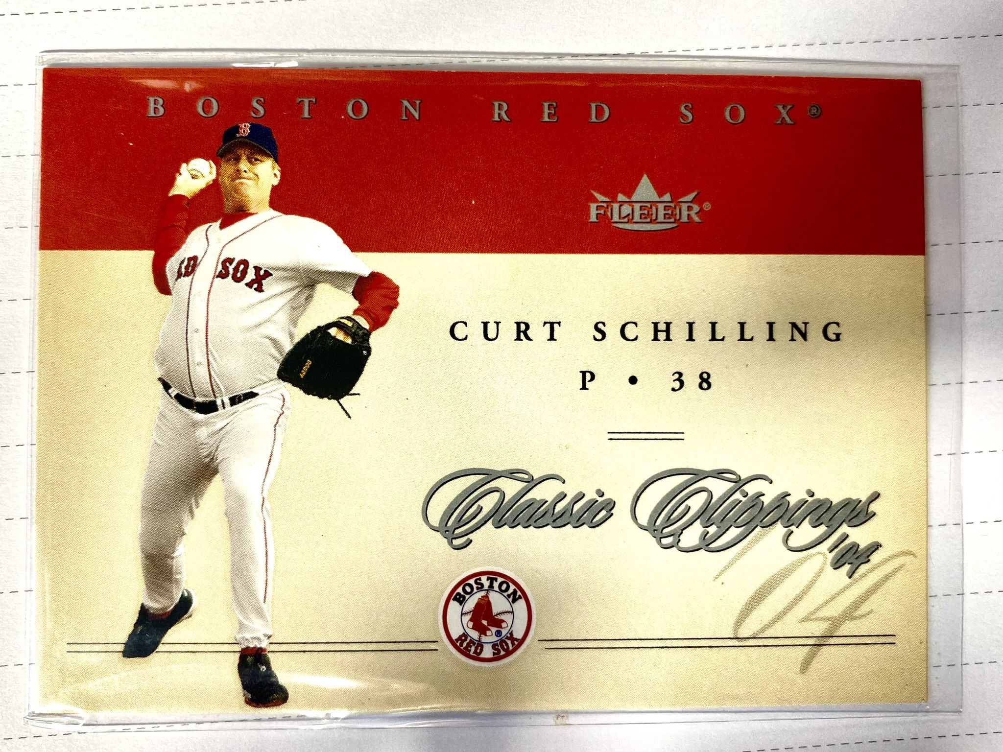 Curt Schilling 2004 Fleer Classic Clippings Card