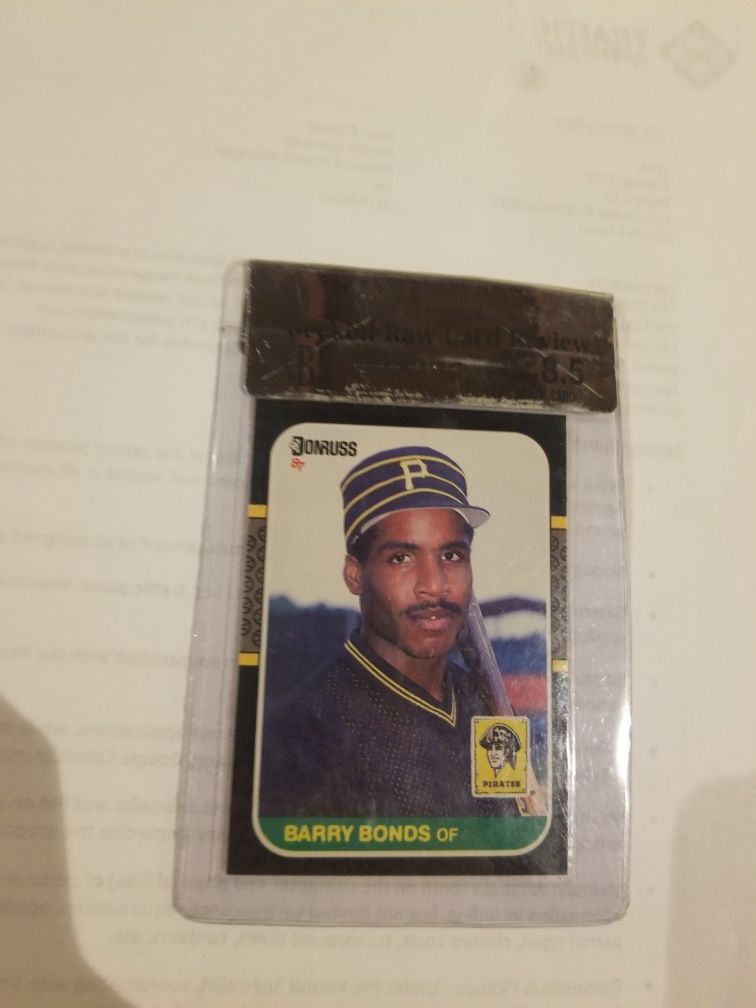 Barry bonds rookie card 8.5 grade