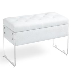 J.C.UP Shoe Bench Storage Padded Stool 