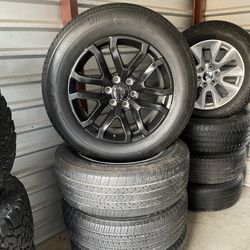 20” Bridgestone 275/60R20 Chevrolet, GMC and Dodge Ram 1500 Tires and Wheels Rims 