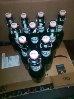 GROLSCH 1.5 LITER "EMPTY" BOTTLES PERFECT FOR HOME BREWING 14 INCHES TALL
