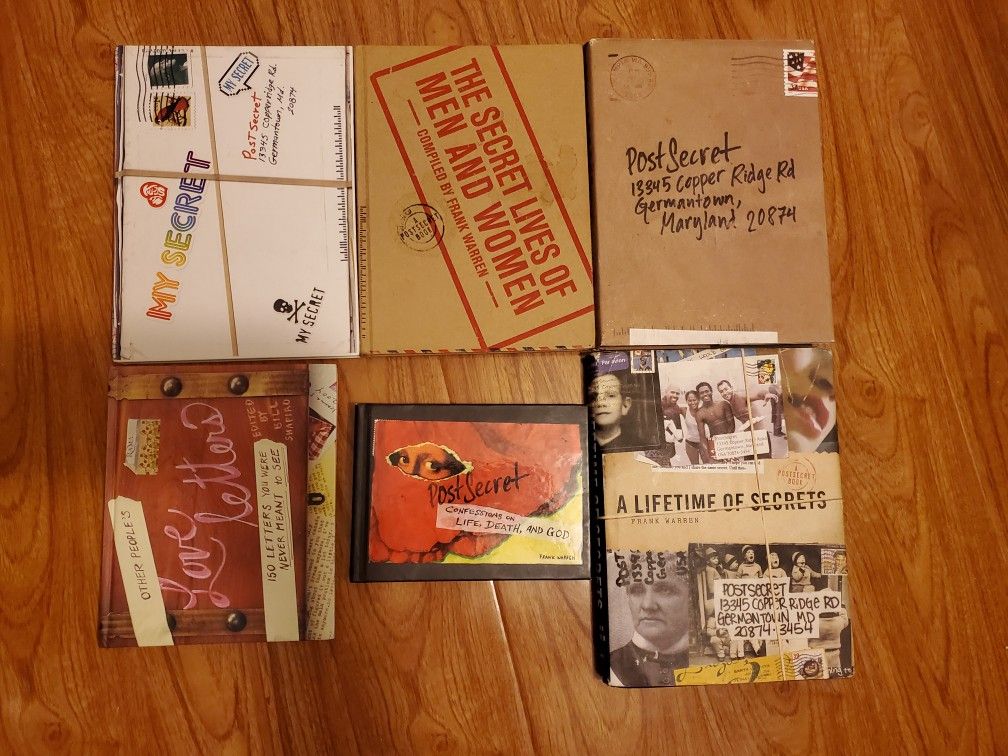 Postsecret frank warren post secret books lot collection collage art book