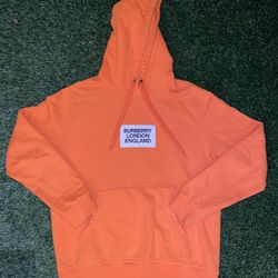 Orange Burberry London Hoodie (Small)