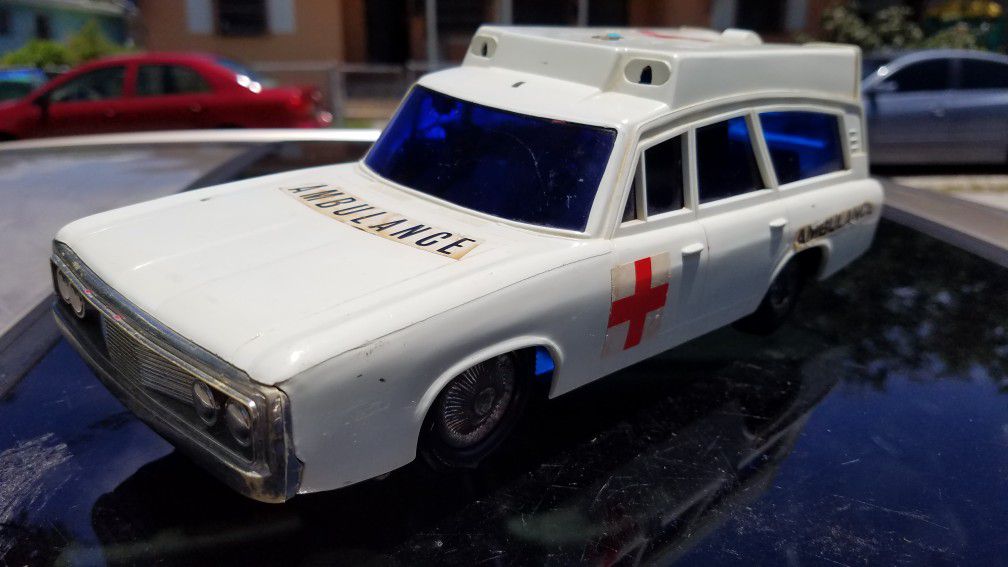 Rare Large 1960's Battery Operated Ambulance