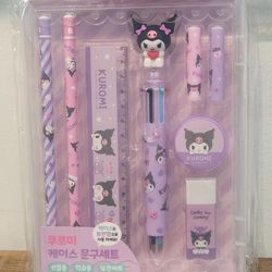 Sanrio Kuromi Stationery Set with Case