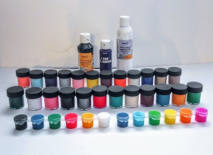 acrylic paints all colors!! like new little used $5