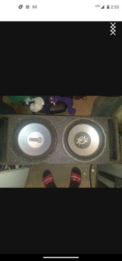 Two 12-in speakers imported box in good condition