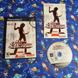 Dance Dance Revolution Supernova Sony Playstation 2 PS2 Game Disc Case Artwork Manual Complete CIB 
