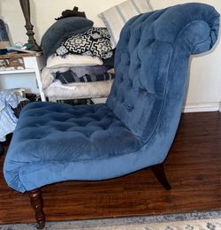 Four hands blue armless chair $200 OBO
