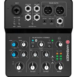Harbinger LV-7 7 Channel Analog Mixer With Bluetooth 