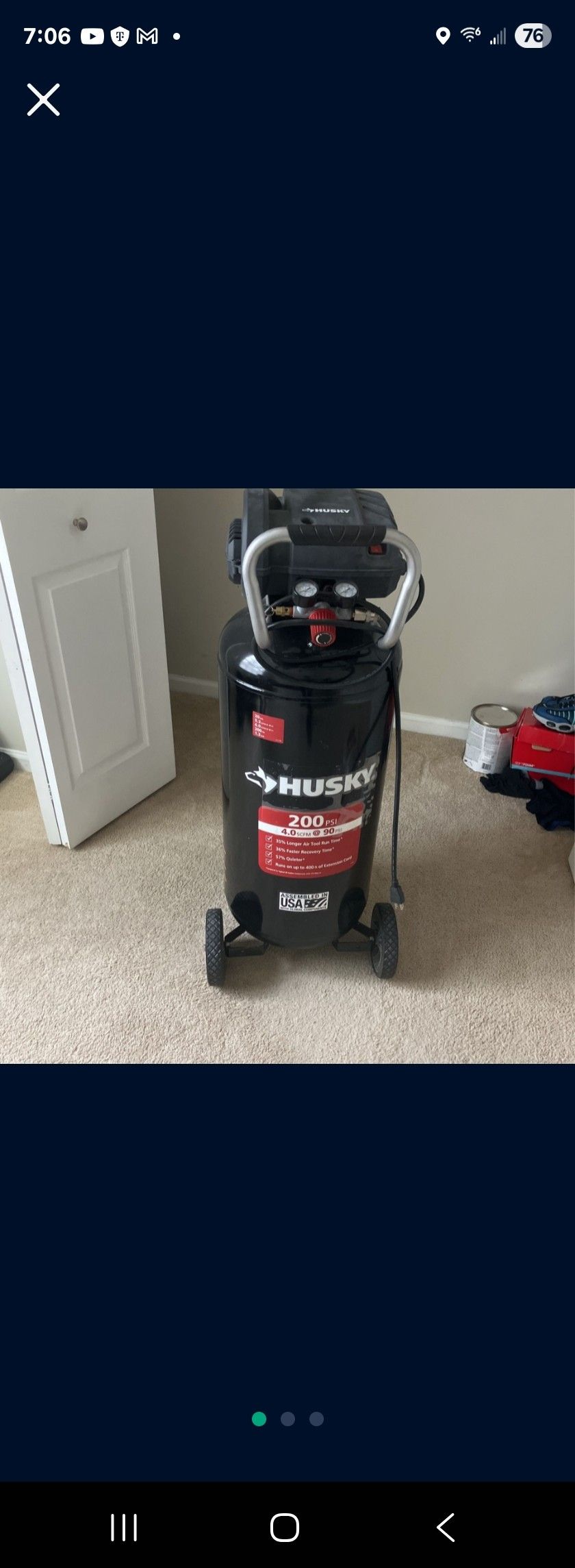 Husky Compressor 20gallon