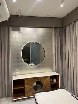 Silver Leaf Wallpaper/ Wall cover