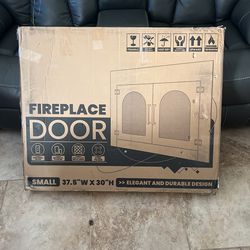 Elegant Fireplace Door
