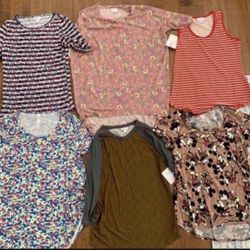 Lularoe 6 shirts size small top lot bundle Gigi Randy irma classic T Disney Minnie Mouse   4 are new with tags and 2 are in good condition    Disney M