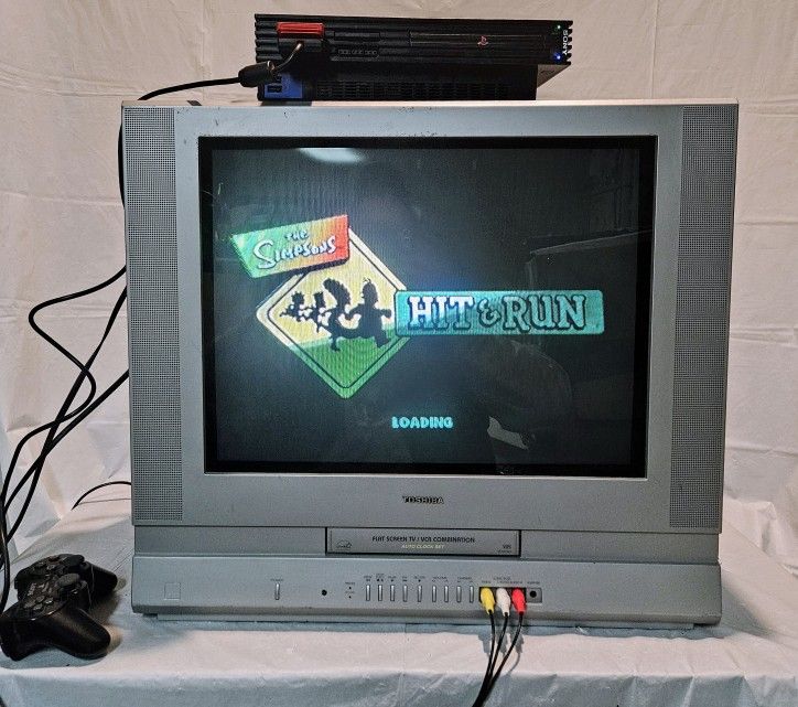 Toshiba 20" Flat Screen TV/VCR CRT TV Retro Gaming! *no Remote*