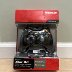 New In Box Xbox 360 Wireless Controller for Windows Black