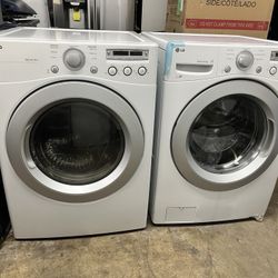 LG set Washer And Gas Dryer Front Load “white” 