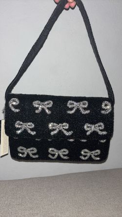 Beaded bow bag $30
