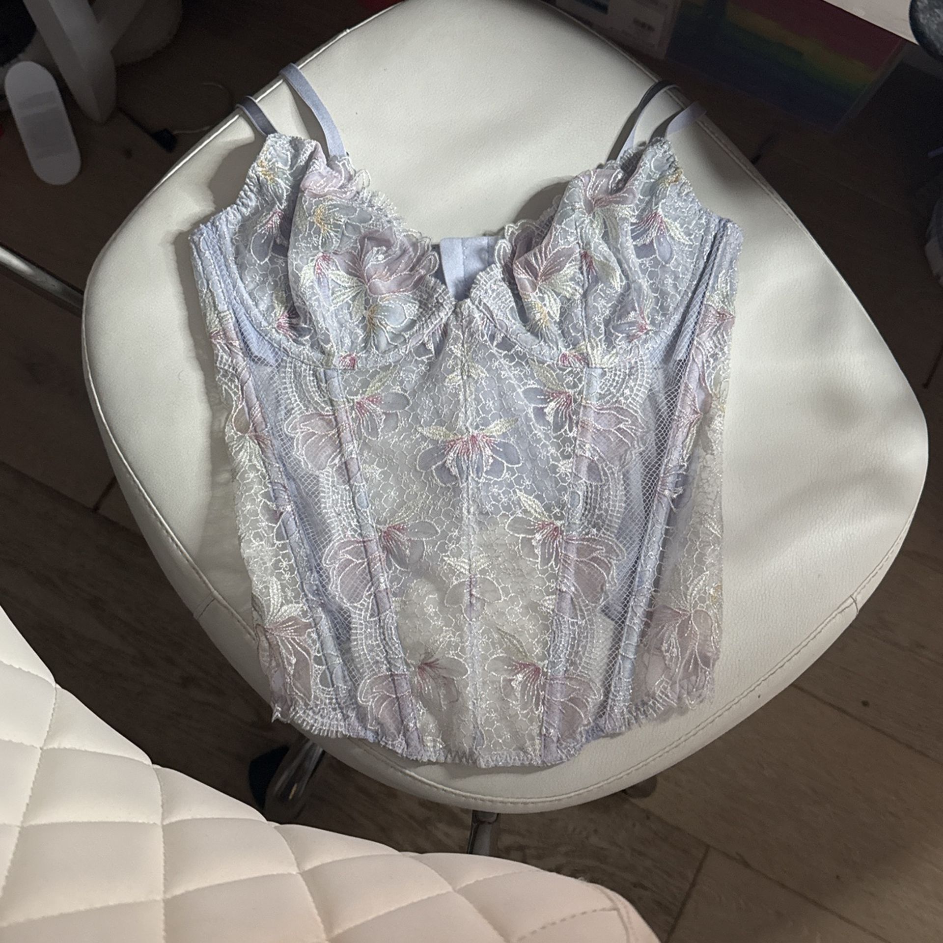 Purple Vairy Corset Top